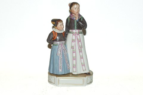 Rare Royal Overglaze Figure, Girl and Boy