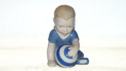 Royal Copenhagen Figurine, Boy with ball