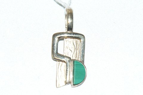Pendants with green stones 9 carat