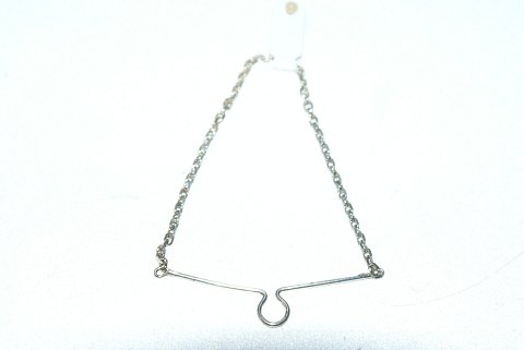 Tie pin with button holder, Silver