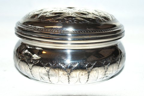 Large silver lidded bowl