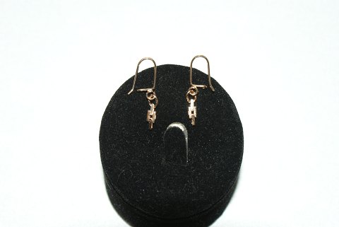 Brick Earrings in 14k Gold (hanger) 3 rk
