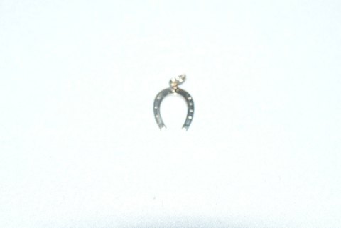 Pendant / charm horseshoe in 14 carat gold