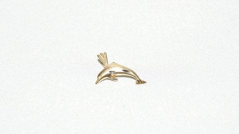 Elegant pendant / charms Dolphin in 14 carat gold