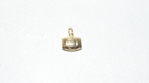 Elegant pendant / charms Barrel in 14 carat gold