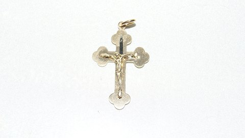 Elegant pendant / charms Cross in 14 carat gold