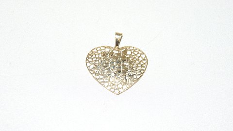 Elegant pendant Heart 14 carat gold