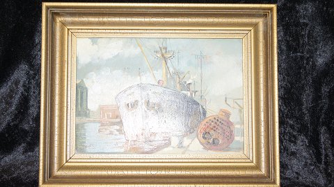 Painter of ship and harbor
Measures 32 * 25 cm approx