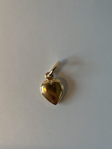 Hjertevedhæng 14 karat Guld
Stemplet 585
Højde 15,75 mm ca