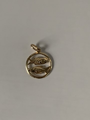 Pendant Fish Zodiac in 14 carat Gold
Stamped 585
Height 21.83 mm
