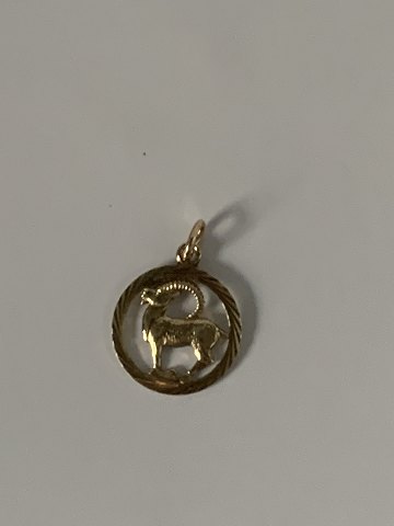Pendant Aries Zodiac in 14 carat Gold
Stamped 585
Height 25.58 mm