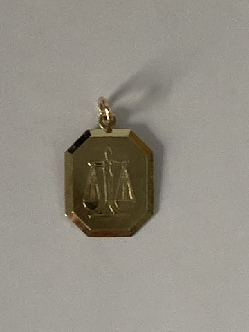 Pendant Libra Zodiac in 14 carat Gold
Stamped 585
Height 24.69 mm