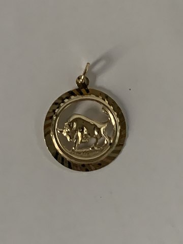 Pendant Taurus Zodiac in 14 carat Gold
Stamped 585
Height 24.22 mm