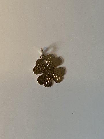 Four-leaf clover in 14 carat gold
Stamped 585
Measures 19,0 mm approx
Thickness 0.60 mm