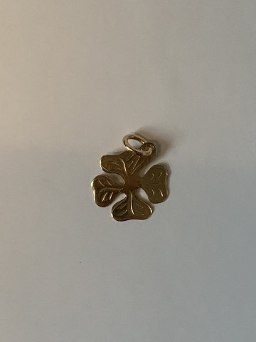 Four-leaf clover in 14 carat gold
Stamped 585
Measures 19.24 mm approx
Thickness 0.34 mm