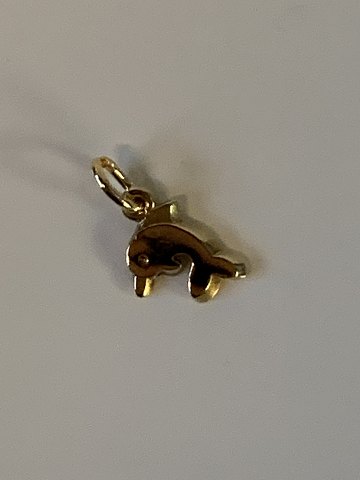 Dolphin Pendant/charms 14 carat gold
Stamped 585
Height 14.28 mm