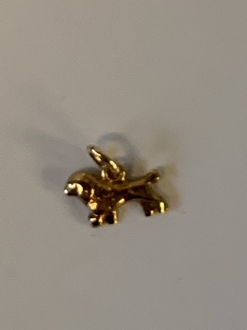 Hund Vedhæng/charms 14 karat guld
Stemplet 585
Højde 11,71 mm ca