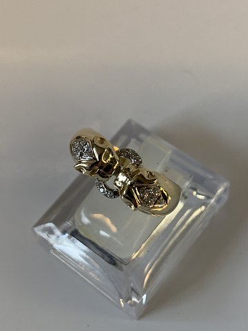 Unique gold ring with brilliants in 14 carat gold
Stamped 585
Size 62
