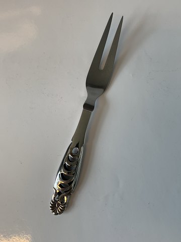 Stege gaffel. Skæfte Sølv, Blad Rustfri stål Længde 22 cm