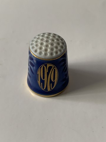 Bing & Grøndahl blåt fingerbøl fra 1979.