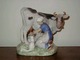 Large Royal Copenhagen Figure Group, Milkmaid, cow and cat SOLD