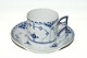 RC Blue Fluted Half Lace, Chocolate cup and saucer.