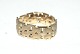 Block Bracelets with carving 5RK, 14 carat gold (Block)