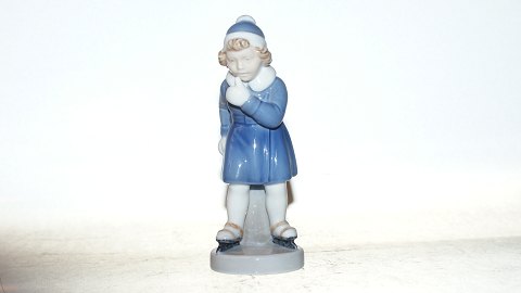 Royal Copenhagen Figurine, January, Girl on skates