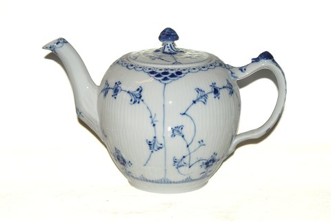 Royal Copenhagen Blue Fluted Half Lace Teapot.