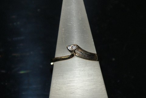 Gold ring with Diamond 14 Karat White Gold