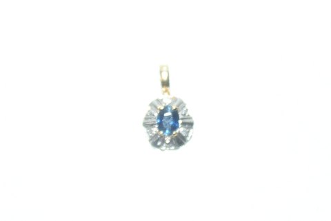 Pendant with sapphire & Zircons 18 Karat Gold
SOLD