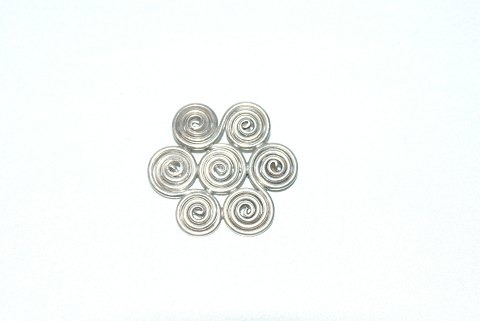 Elegant silver brooch