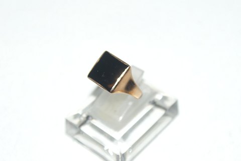 Guldring Herrering med sort onyx 14 karat guld