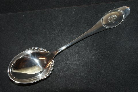Serving spoon m / Edge Bead Medallion Silver with engraved initials