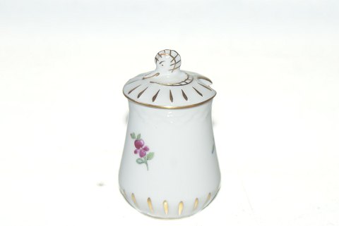 Bing and Grondahl White Saxon Flower, mustard jar