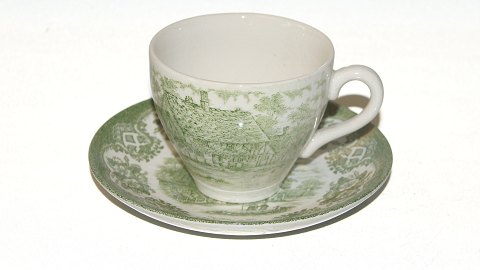Engelsk Grøn Kaffekop og underkop
Old inns series
Ø 8 cm
Højde 7 cm
