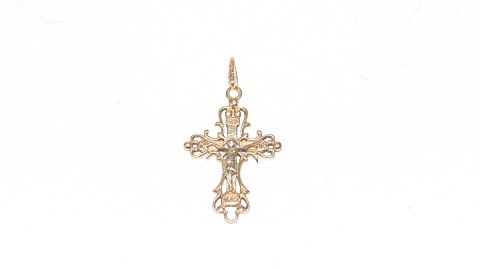 Elegant pendant Cross 14 carat gold