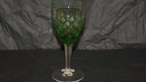 Hvidvinsglas Grøn #Antik glas fra Holmegaard Glasværk.