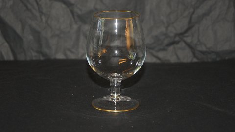 Cognacglas med Guldkant 
Højde 8,5 cm
Pæn og velholdt stand