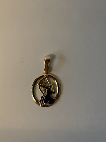 Sagittarius Pendant 14 carat Gold
Stamped 585
Height 23.96 mm