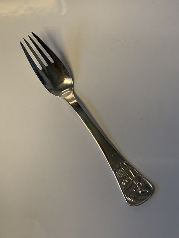 Barnegaffel #Sølv 
Ole lukøje
Længde 15,4 cm.