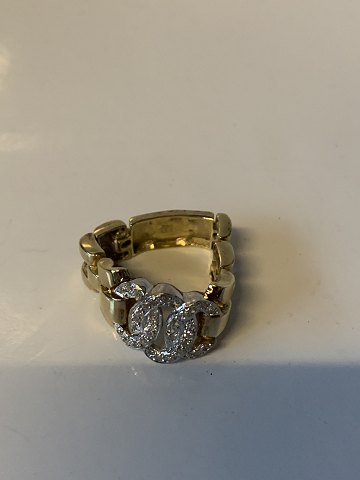 Elegant Ring i 14 karat GuldStemplet 585Str 61