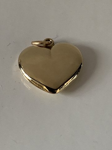 Gold heart for necklace in 14 carat gold, stamped 585