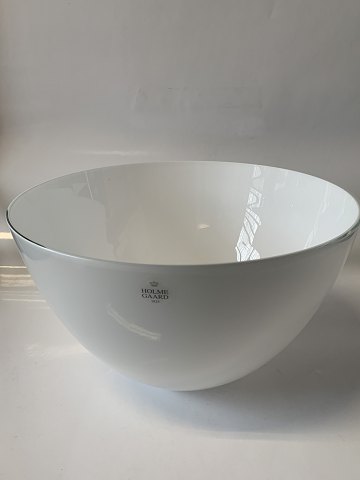 Holmegaard hvid Cocoon skål.  
Diameter 25 cm