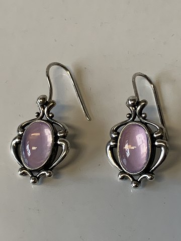 Georg Jensen sterlingsølv Heritage Årssmykke 2019, øreringe m. lilla kvarts