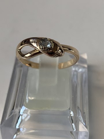 Gold Ring with Diamond 18 Karat, Snake Ring
Size: 58