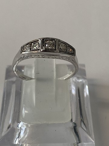Diamant Damering i 14 karat hvidguld med 5 diamanter
Størrelse 55