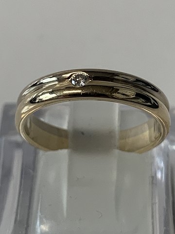 Guldring med Diamant 14 Karat guld / hvidguld
Størrelse 53
