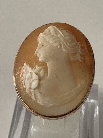 18 karat guld, Dame Camé guldring.
Ring størrelse 58