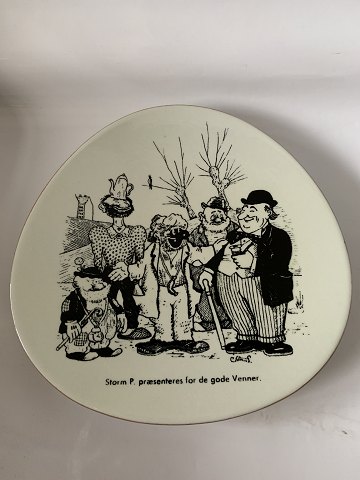 Knabstrup Platte med Storm P. Motiv og Vers Måler 16 cm
